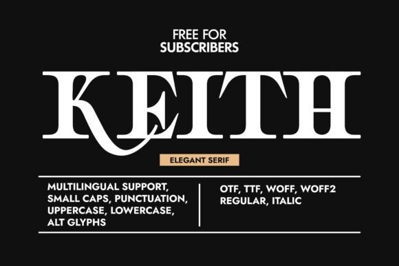 Keith Pro: The Elegant Serif Typeface for Small Business Branding