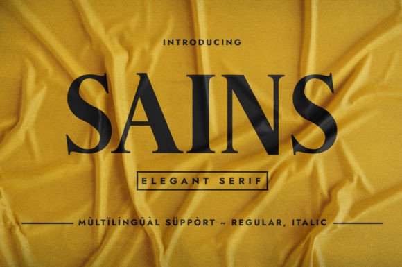 Sains: A Minimalist Serif Typeface for Modern Editorial Design
