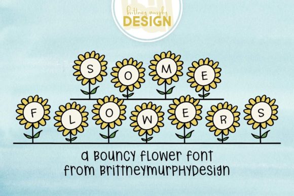 Someflowers: A Bouncy Decorative Font for Web Headers